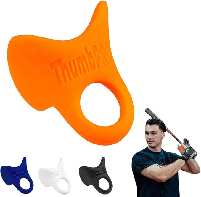 ThumbPRO Baseball Thumb Guard - Batting Aid & Grip Enhancer - Reduces Sting, Improves Swing - for Baseball & Softball - All Levels, Left/Right Hand - 3 Sizes