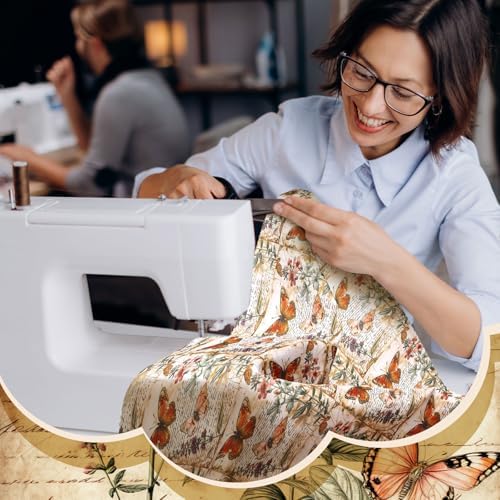 Hahafelt 10 Pcs Vintage Butterfly Quilting Fabric Bundles 20 x 20 Inch