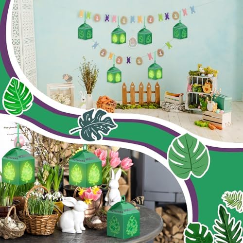 Simgoing 12 Sets Palm Sunday Craft Easter Tissue Paper Lantern Craft