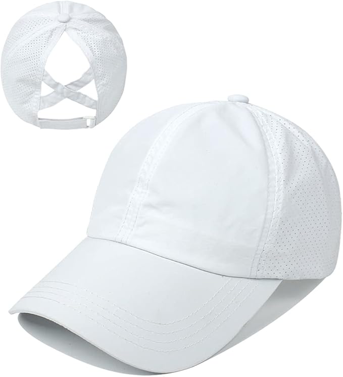 Cross Hat Womens Baseball Cap -Cross Ponytail Hat Baseball Cap