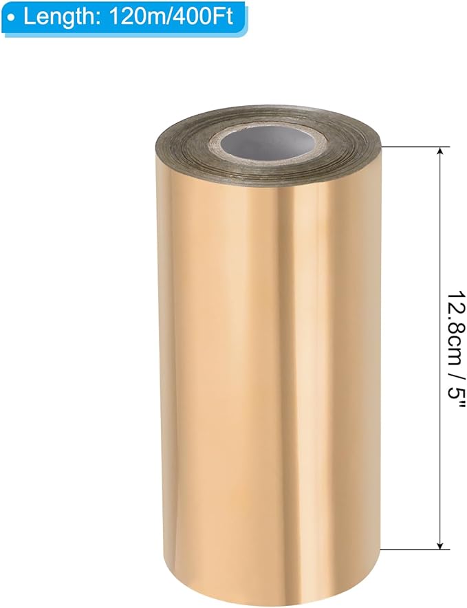 PATIKIL 5"x400Ft Hot Stamping Foil Paper, Heat Transfer Hot Stamping Paper Foil - Image 2