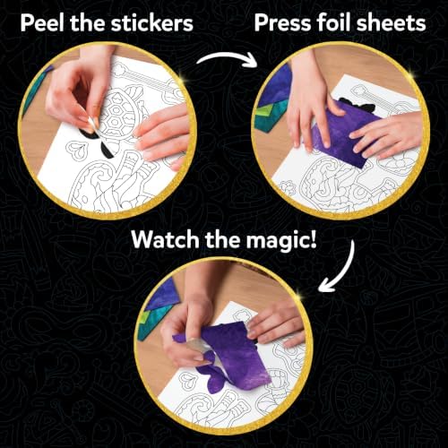 Skillmatics Foil Fun Pretty Patterns, Foil Art, Gift for Tweens & Adults