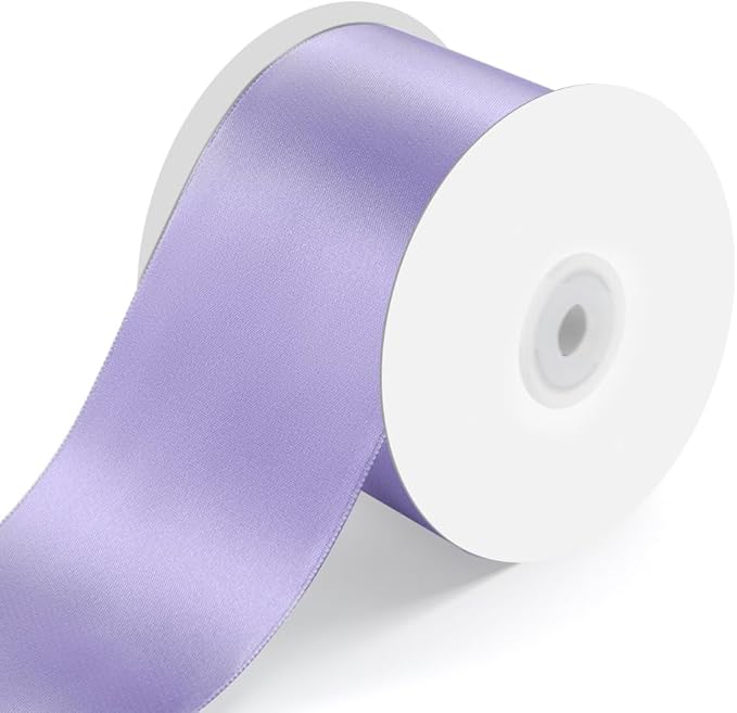 3" Wide x 25 Yards Single Face Polyester Satin Ribbon, Satin Ribbon by KMERLIFE