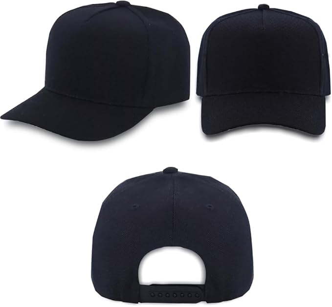 ZH 12 PC 5 Panel Baseball caps, Bulk Baseball caps, Customizable DIY Design, Wholesale Caps, One-Size-Fits-All