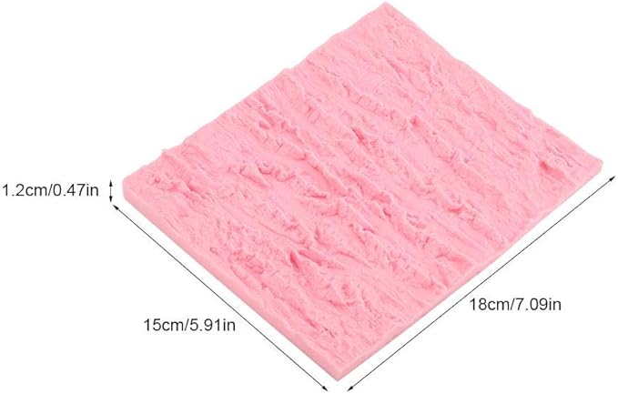 Rectangle Cake Tree Bark Texture Design Silicone Icicle Lace Bread Baking Non - Image 5