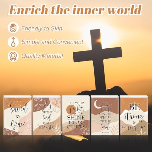 Outus 50 Pack Aesthetic Boho Christian Pocket Tissues, 400 Sheets Total