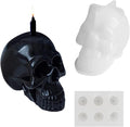 3D Skull Candle Silicone Molds Set, Skull Mold and 6 Holes Mini Candle Mold by Unknown