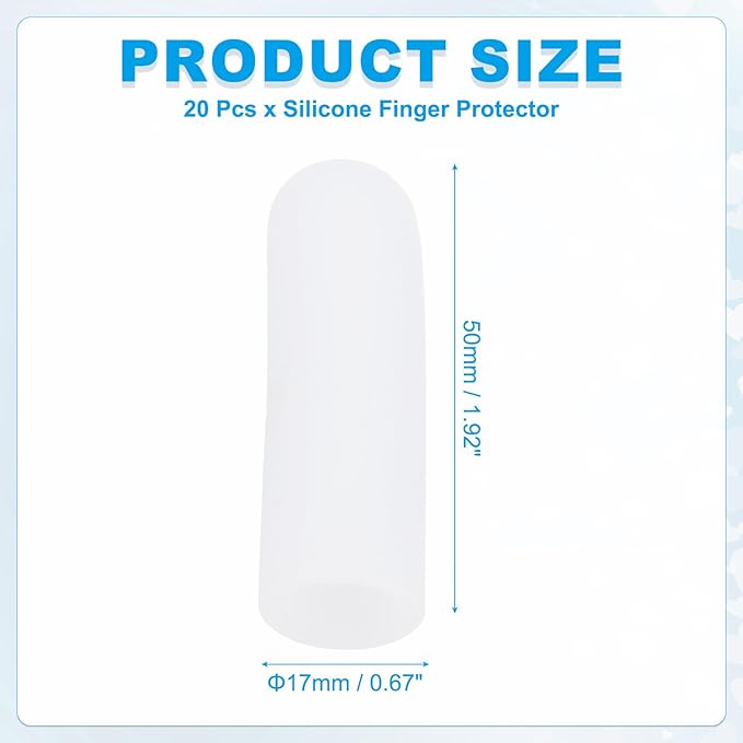 PATIKIL Gel Finger Cots 2"x0.67" - Image 2