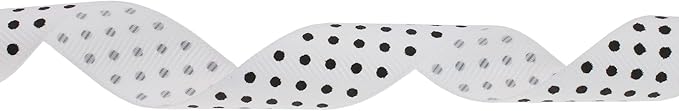 Polka Dot Grosgrain Ribbon 25 Yard Each Roll 100% Polyester - Image 2