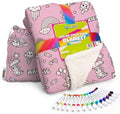 Craftikit Unicorn Coloring Blanket for Kids & Adults - 15 Markers