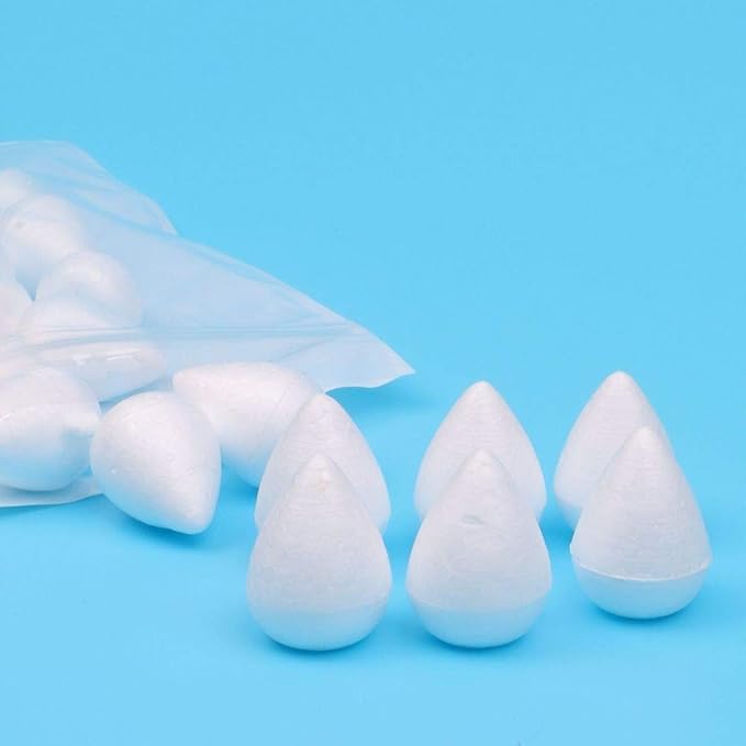 EORTA 80 Pieces Fondant Flower Forming Holders Oval Foam Flower Modeling - Image 3
