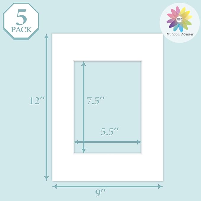 MBC Mat Board Center, 5 Pack 9X12 - Image 3