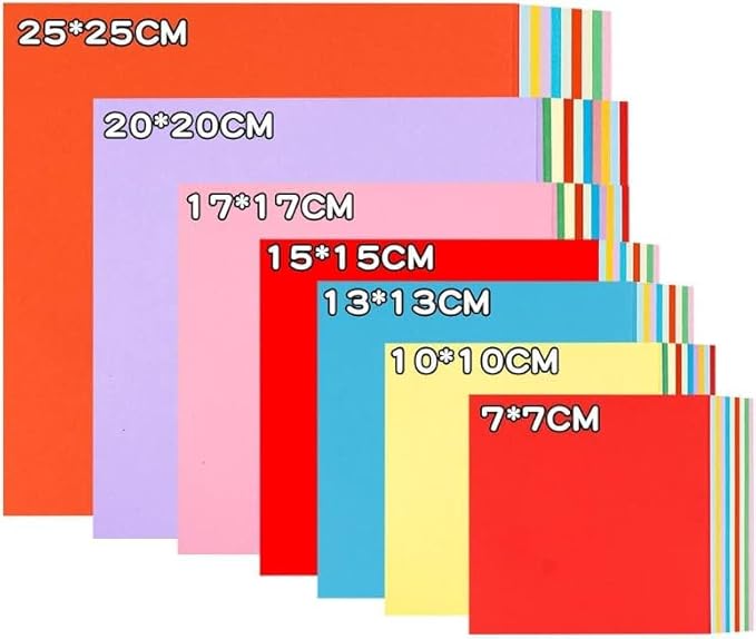 2 Pack 10 Colors Origami Paper Double Sided Color 100 Sheets Square Easy Fold - Image 4