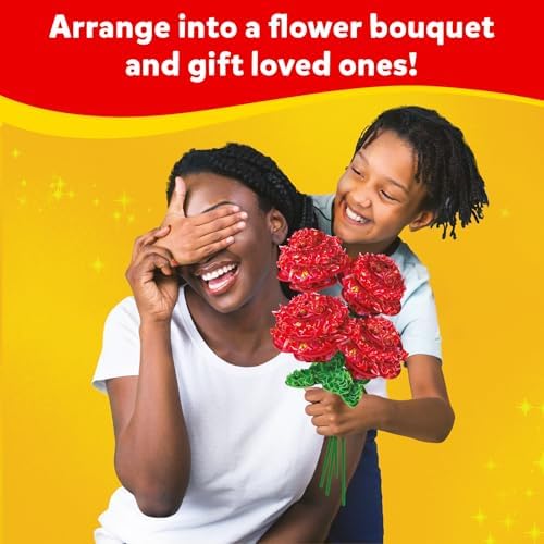 Skillmatics Poke-in Art – Rose Bouquet, Wood Craft Kit, Gift for Kids