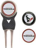 Team Golf NFL Divot Tool with 3 Golf Ball Markers Pack, Markers are Removable Magnetic Double-Sided Enamel