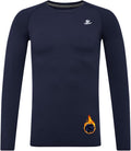 DEVOROPA Youth Boys Compression Thermal Shirt Long Sleeve Kids Fleece Baselayer Soccer Baseball Undershirt Slim/Regular/Husky