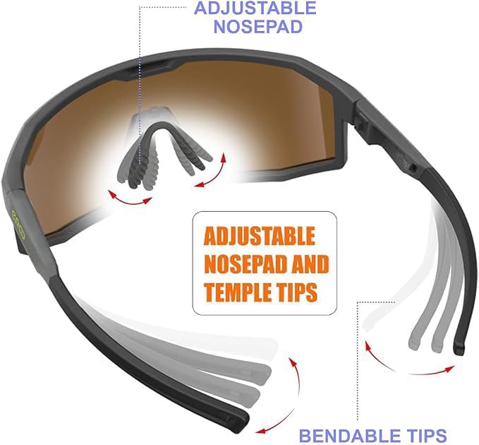 Eazyrun Kids Polarized Sports Sunglasses for Age 8-12 Youth Baseball Softball Cycling Glasses UV Protection for Boy Girl