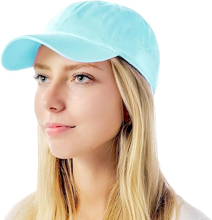 Cotton Baseball Cap Dad Hat – Washed Low Profile Adjustable Hat for Men Women Casual Outdoor Running Golf