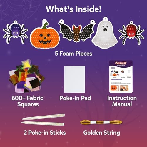 Skillmatics Poke-in Art – Halloween Decor, DIY Wood Craft Kit for Kids