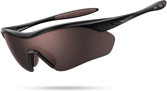 Lamicall 22g Polarized Sports Sunglasses - UV400 Protection Men Women Sun Glasses for Running Cycling Fishing Golf Driving