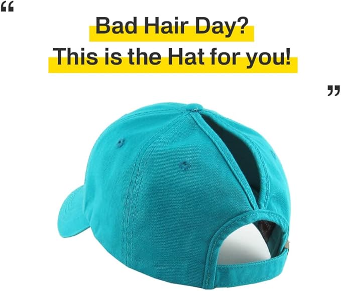Classic Plain Ponytail Messy High Bun Headwear Adjustable Cotton Trucker Mesh Glitter Hat Baseball Cap