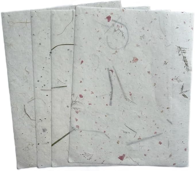 50 Sheets A4 Thin Natural Leaves Rice Straw Mulberry Paper Sheets Art Tissue - Image 5