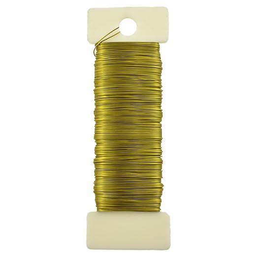 HAHIYO 26Gauge Golden Metal Floral Wire by HAHIYO