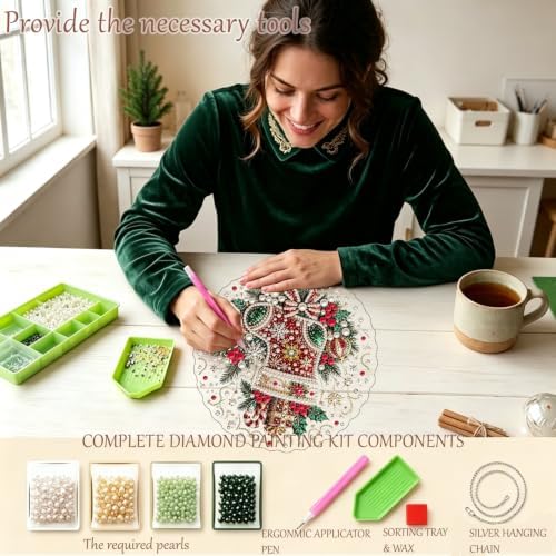 AIBOERL Pearl Diamond Art Kits for Adults, Acrylic Hanging Suncatcher