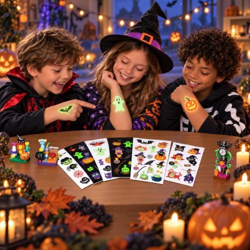 Halloween Building Blocks for Kids, 6-in-1 Toy Set, 18 Mini Packs, Ages 6+