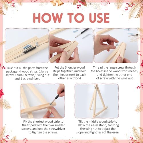 YooNotee 6 Pack Christmas Paint by Numbers Kit