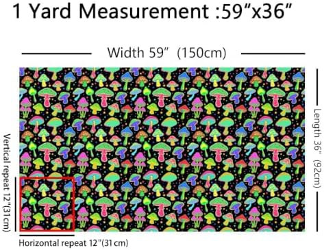 jejeloiu Mushroom Fabric by The Yard Soft 10 Yards