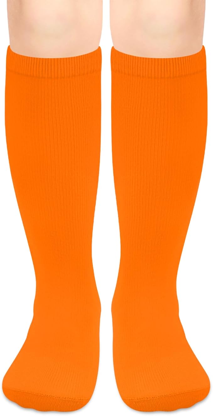 Olreco 1 Pack Toddler Kids Youth Soccer Socks Girls Boys Baseball Socks Youth Knee High Softball Football Accessories Cotton