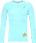 DEVOROPA Youth Boys Compression Thermal Shirt Long Sleeve Kids Fleece Baselayer Soccer Baseball Undershirt Slim/Regular/Husky
