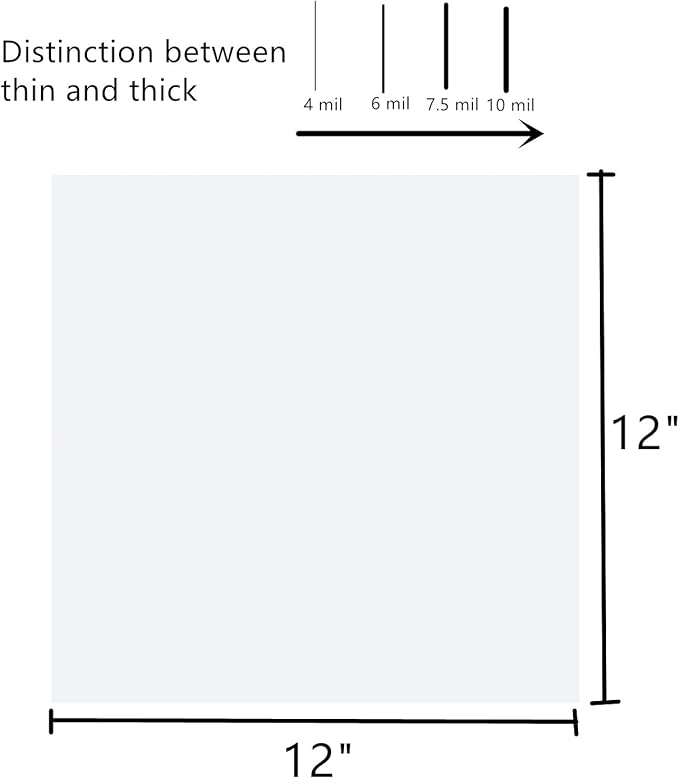 12-Pack 5 mil 12-Inch-by-12-Inch Blank Stencil Sheet - Image 2