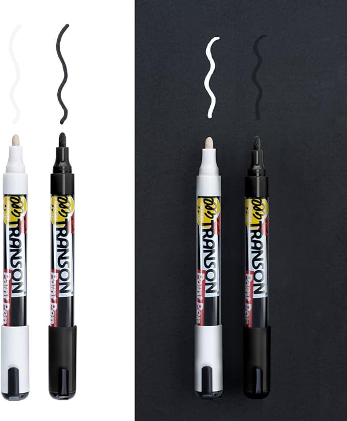TRANSON Black and White Permanent Paint Markers - Image 7