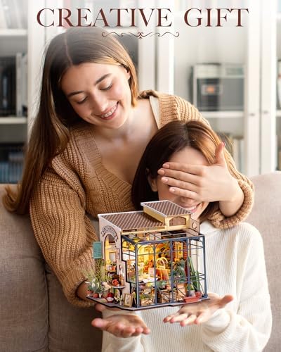 Rolife Flower Shop Miniature House Kit with LED Lights