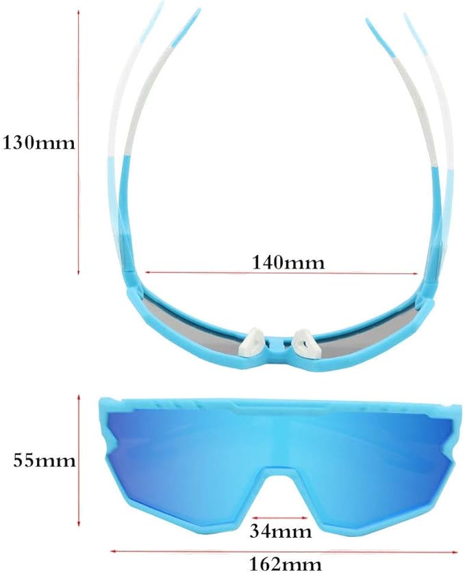 Sports Sunglasses Cycling Glasses Pink Polarized Glasses Baseball glasses with 3 lenses,Fishing,Ski Running Golf