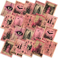 Hahafelt 10 Pcs 18"x22" Pink Halloween Fat Quarters Gothic Fabric Bundles