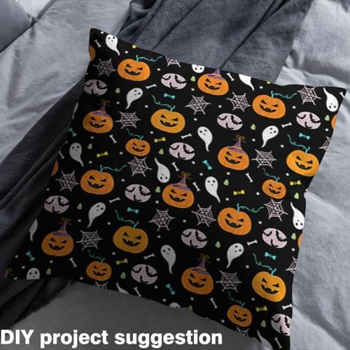 Feelyou Black Halloween Fabric By The Yard 2 Yards