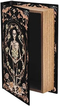 Halloween Book Box Faux Book Storage Boxes Vintage Skull Flower Pattern 9.1 x 5.9 x 2 Inch Storage Organizers for Jewelry Trinket Wedding Memories Hobby Keepsake Photos Home Office Decor