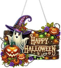 AIBOERL Halloween Diamond Art Kits for Adults, Acrylic Hanging Suncatcher