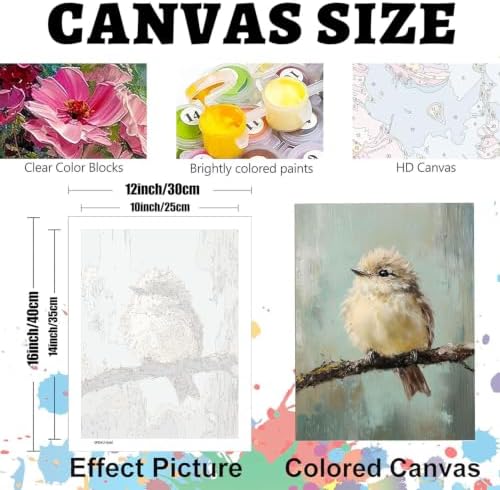 GOUOYANA Paint By Numbers Kit for Adults-Hummingbird Canvas Frameworkless