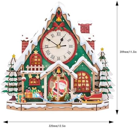 3D Puzzles for Adults Wooden Christmas Puzzle Clock Adult Crafts