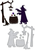 Metal Halloween Cauldron Potion Witch Die Cuts Tree Cutting Dies Embossing by Hying