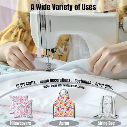 Merry Christmas Fabric by The Yard,Cartoon Bear Fox Deer Soft Polyester No Stretch Fabric,Farmhouse Wildlife Decorative Fabrics,Beige Brown Crafts & Sewing Supplies,2 Yards,72" L x 59" W