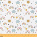 Erosebridal Girls Rainbow Fabric By the Yard, 1 Yard