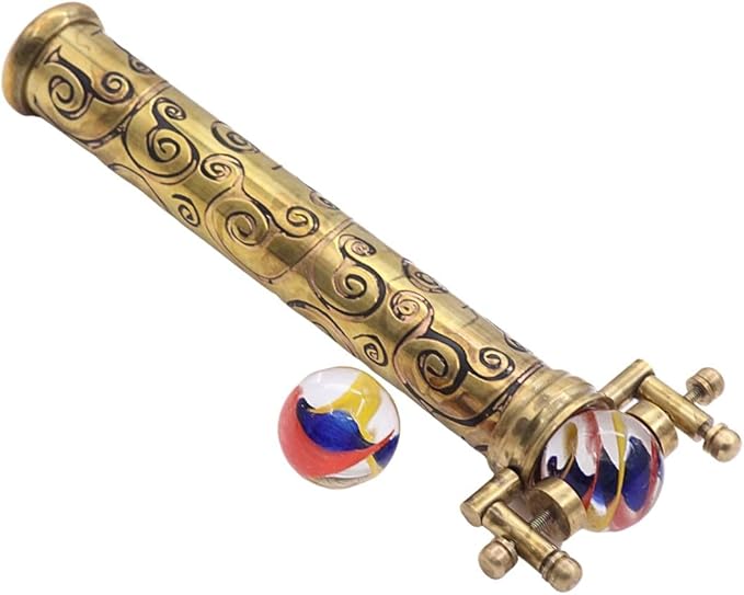 RII Marble Scope Kaleidoscope | Exquisite Etched Brass Design - Image 7