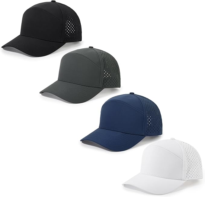 HH HOFNEN Quick Dry Baseball Cap Mesh Snapback Hat Sun and Rain Protection Structured Golf Trucker Hats for Men Women
