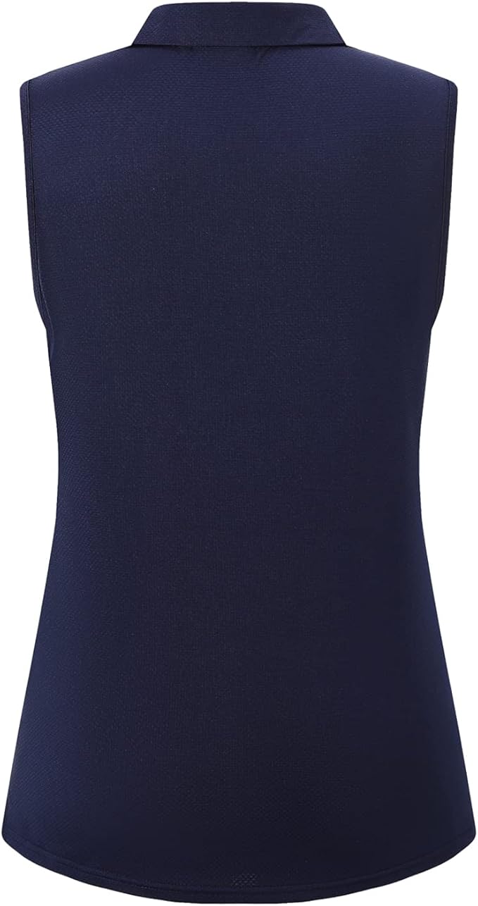 Womens Sleeveless V Neck Golf Polo Shirts