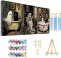 Axquilon 3 Packs Halloween Framed Paint by Numbers Kit for Adults 8x10in
